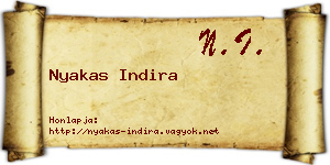 Nyakas Indira névjegykártya